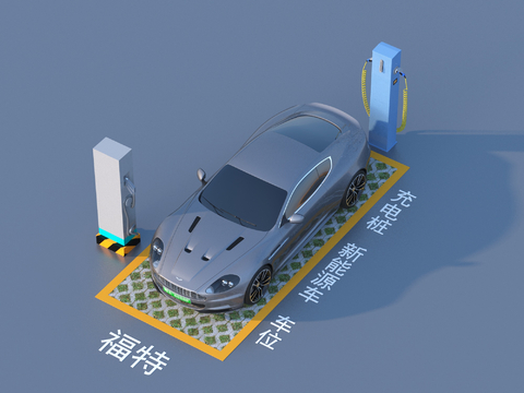 Charging pile new energy car parking space