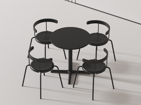 Modern leisure table and chair round table