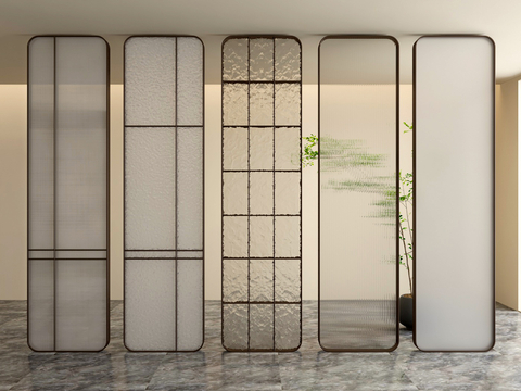 Modern glass partition