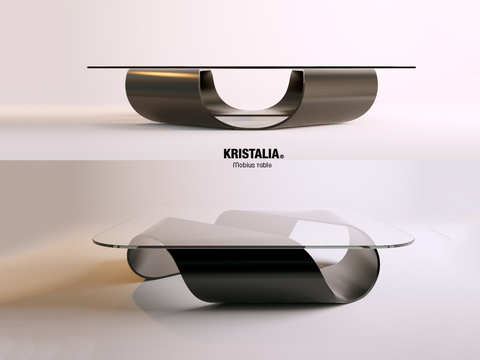 Modern glass coffee table