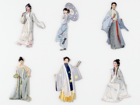 Ancient costume characters Hanfu characters free