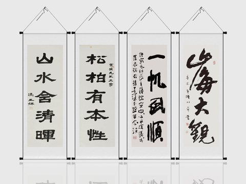 New Chinese scroll painting calligraphy and painting calligraphy