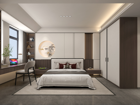 New Chinese-style master bedroom