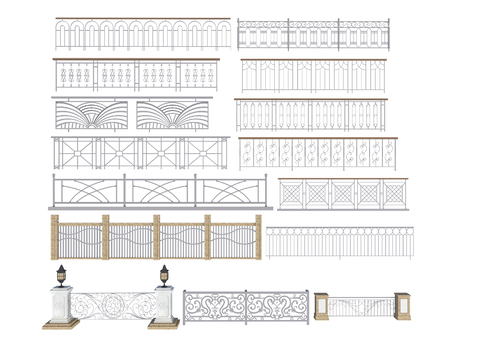 Wrought Iron Railing Fence Guardrail Handrail Guardrail