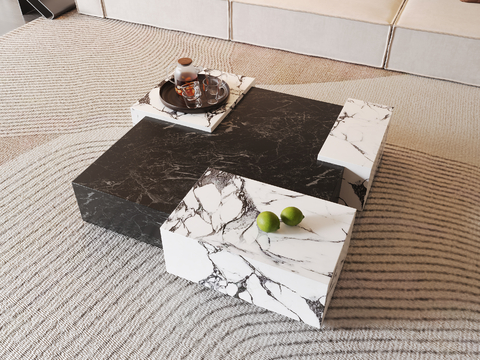 Modern marble coffee table