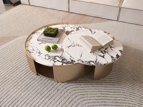 Modern mother and child coffee table marble coffee table