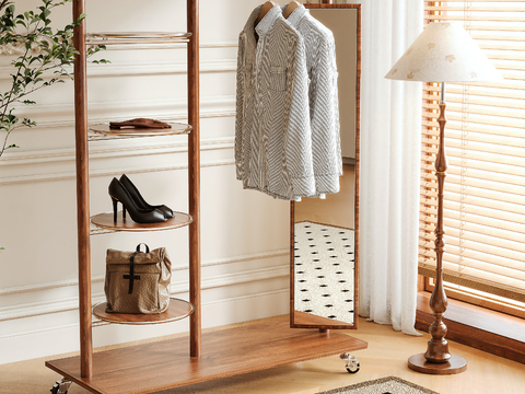 Log Style Hanger Coat Rack Floor Hanger