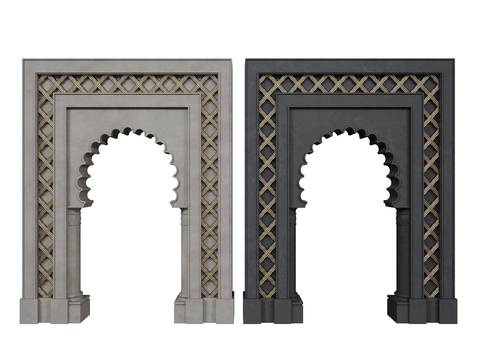 European-style door arch carved lintel arch opening