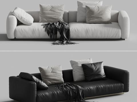 poliform modern double sofa