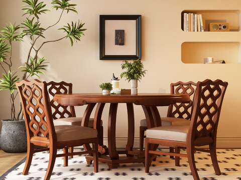 American Dining Table and Chair Round Table