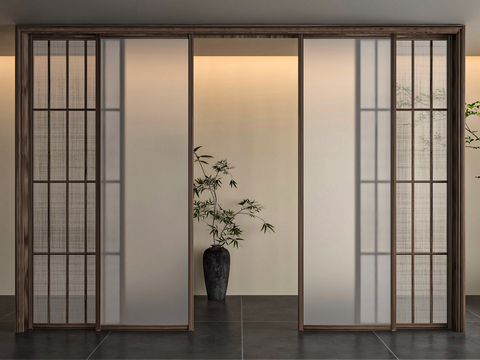 Silly wind glass door oil sand glass sliding door