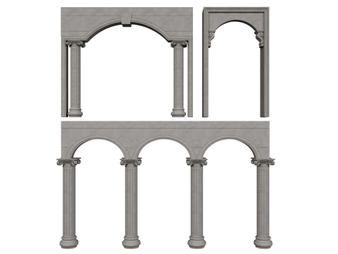 European-style door arch carved lintel arch opening