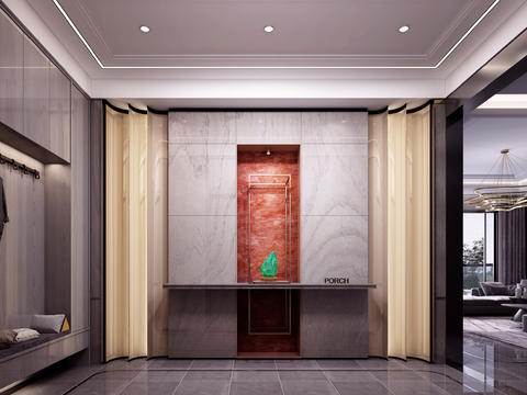 New Chinese-style entrance hallway foyer