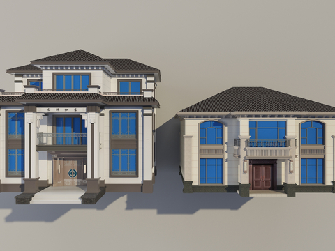 Single-family villa Three-story villa Exterior