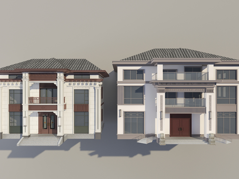 Single-family villa Three-story villa Exterior