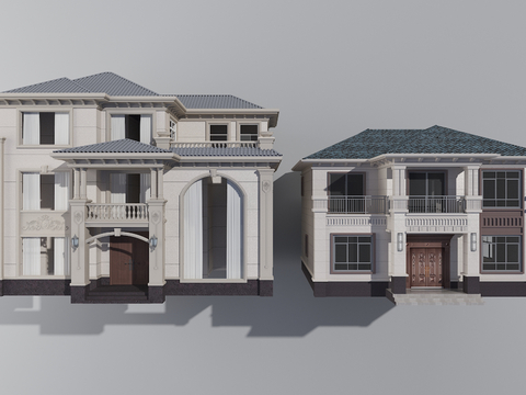 European-style single-family villa three-story villa appearance