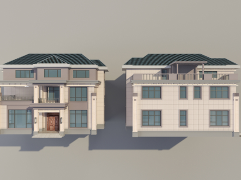 Single-family villa Three-story villa Exterior