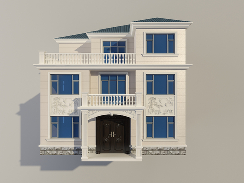 European-style single-family villa three-story villa appearance