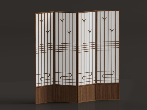 Middle Ancient Screen Folding Screen