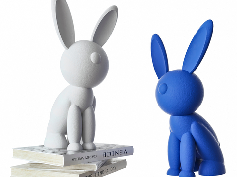 Cartoon ornaments rabbit sculpture