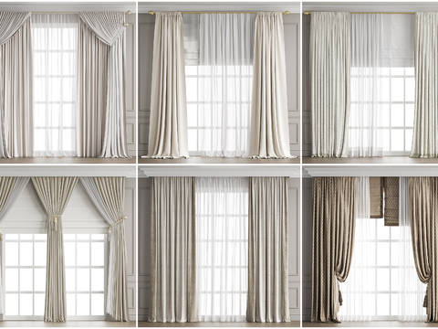 Cream Style curtain fabric curtain gauze curtain