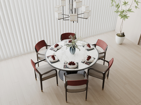 New Chinese Round Dining Table Dining Table and Chair