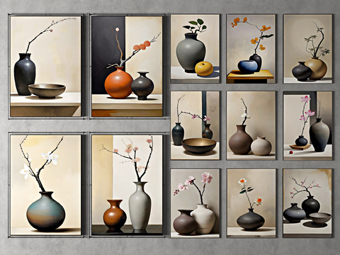 New Chinese Zen Hanging Paintings Hallway Hanging Paintings Living&Dining Room Hanging Paintings