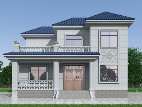 European-style single-family villa appearance