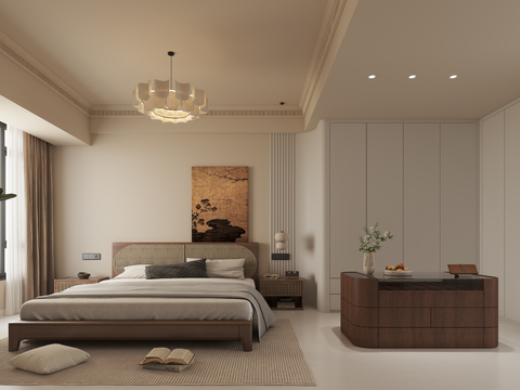 Middle style master bedroom