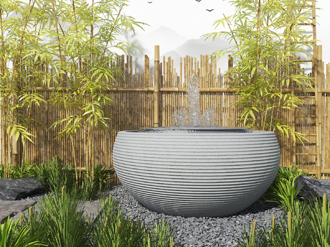 Garden Landscape water tank fountain