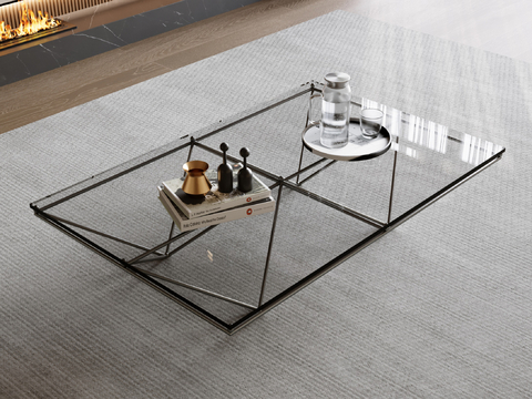 Modern glass coffee table