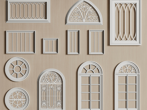 French window components Carved windows Floor-to-ceiling windows