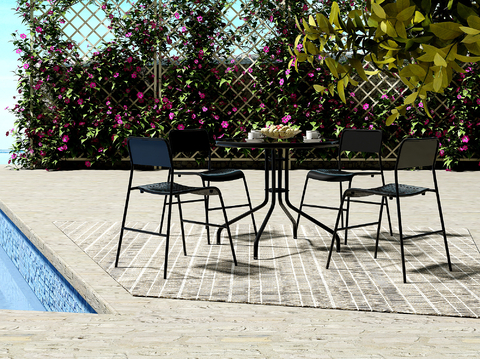 Modern Outdoor Dining Table and Chair