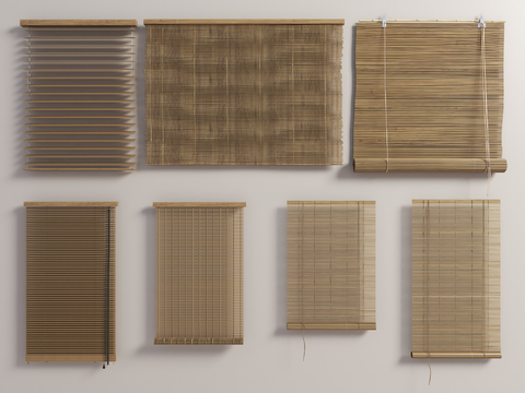 New Chinese-style roller blinds Bamboo blinds Pull blinds