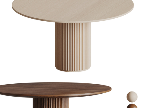 HERMES round dining table solid wood dining table