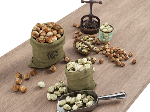 Modern nut snacks almond fruit chestnut pistachio