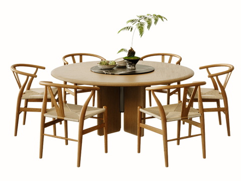 New Chinese Dining Table and Chair Round Table