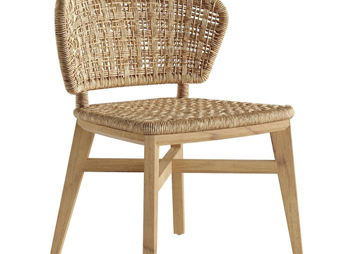 Log-style outdoor chair rattan chair