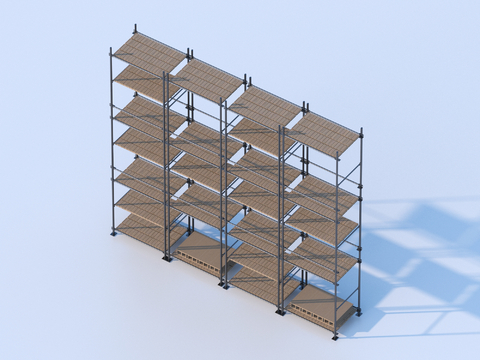 Construction scaffold storage rack