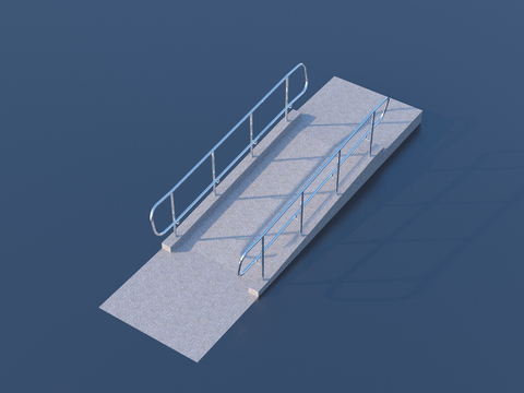 Handicapped ramp railing