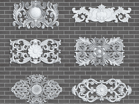 European-style embossed flower plate engraved components