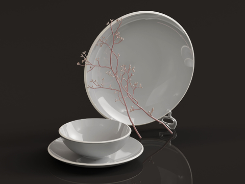 Modern dishes and tableware