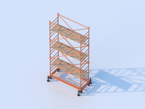 Construction scaffold storage rack