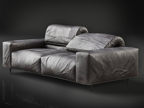 Leather sofa Double sofa