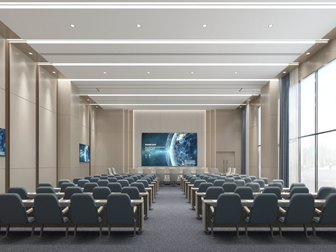 Large conference room of modern lecture hall