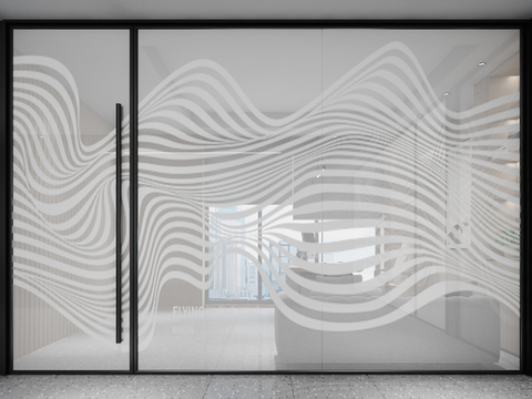 Office door glass partition high partition wall