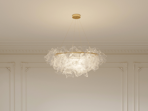 Cream Style chandelier streamer chandelier