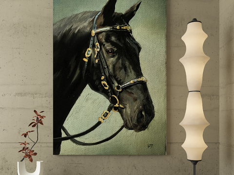 Quiet Wind Oil Painting Horse Painting Decorative Painting