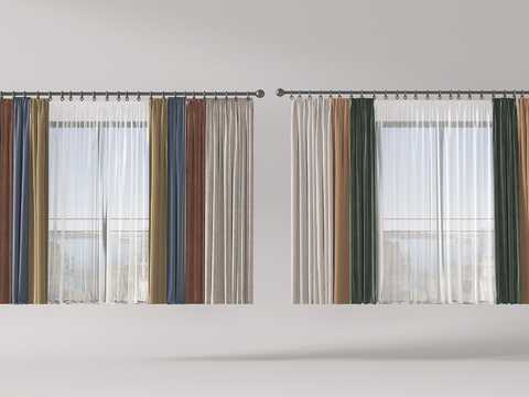 Modern Curtain Window Screen Curtain Gauze Curtain Pull Curtain