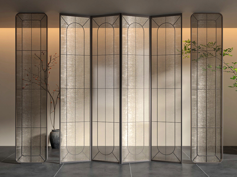 Mid-century Style partition wire glass partition